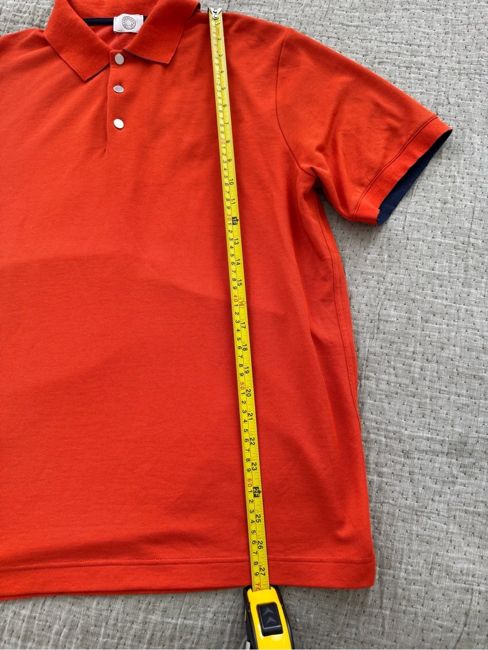 Hermès Sellier Button Stretch Pique Short Sleeve Men’s Polo ~ Made in Italy